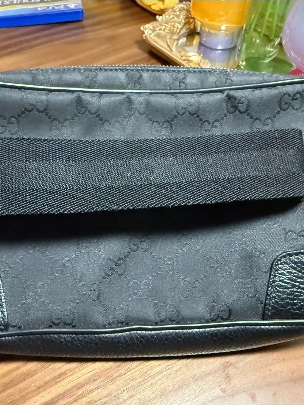 Gucci - GG Print Nylon Body/Belt/Crossbody Bag - Black/Silver - 336672